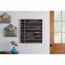 StyleWell 25.2 in. Wood 7-Day Weekly Planner Chalkboard with Grid thumbnail 3