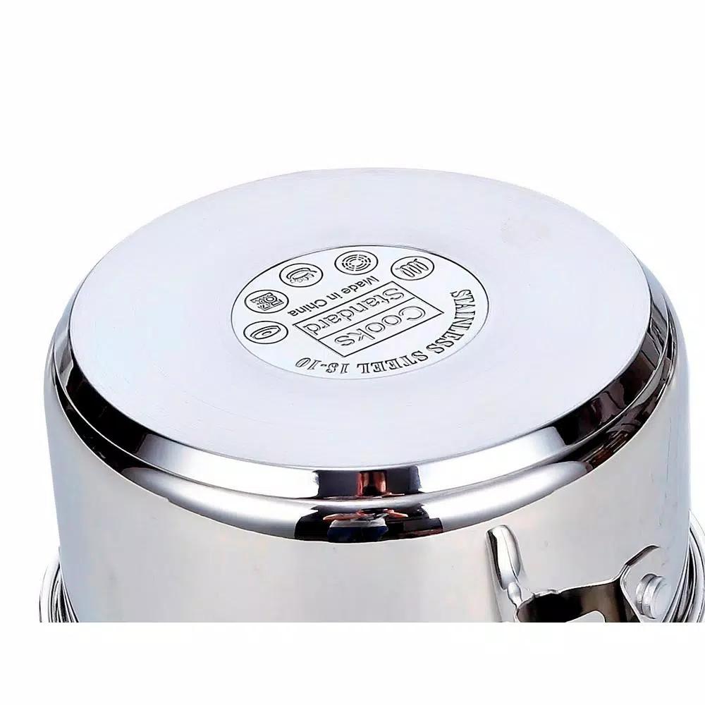 Cooks Standard Classic 12 Qt. Stainless Steel 4-Piece Pasta Stockpot, Steamer, and Multi-Pot Set