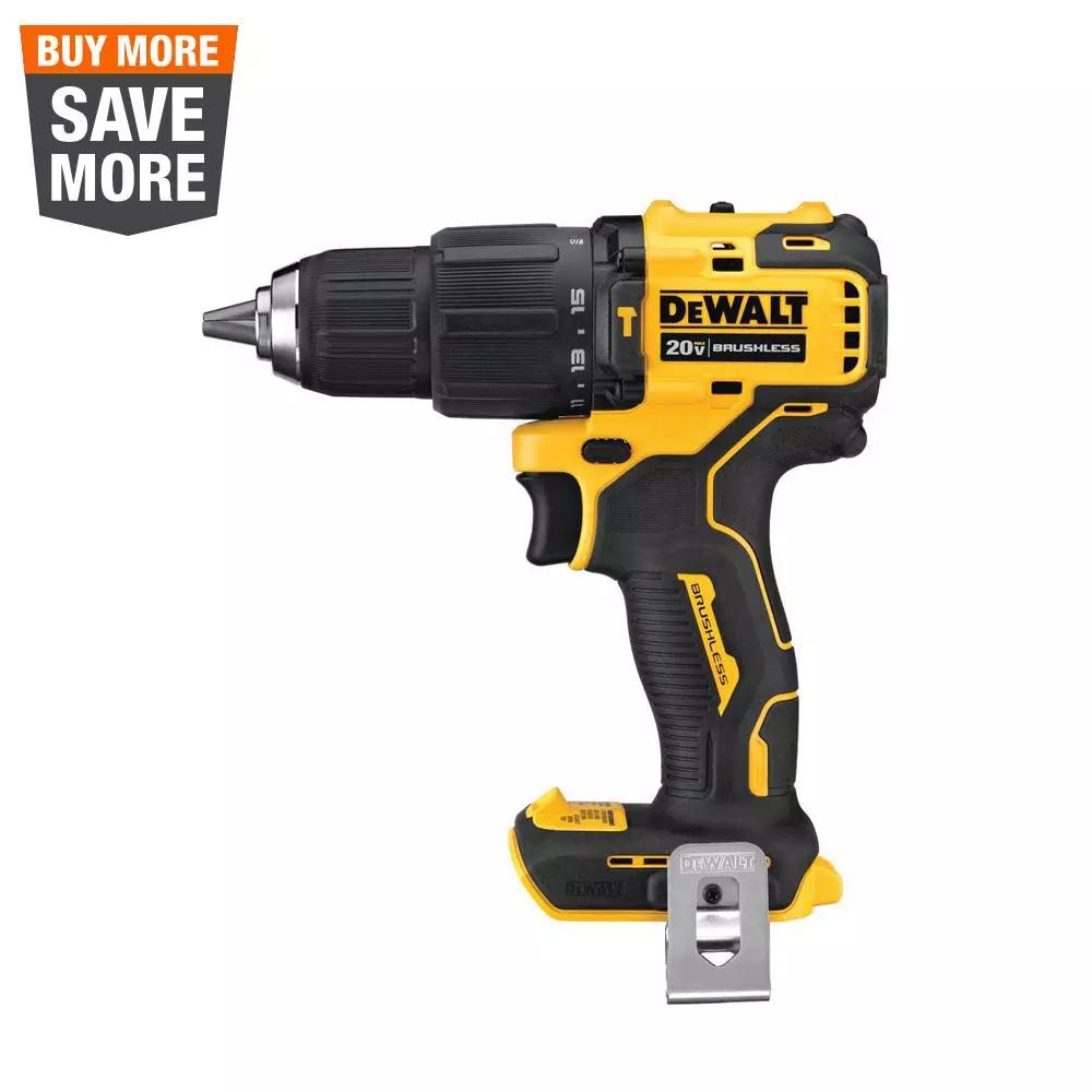 DEWALT 20V MAX ATOMIC Brushless Compact 1/2 in. Hammer Drill Driver (Tool-Only)