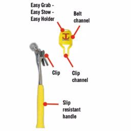 JC Hammer Magnetic Roofing Hammer with Mini Holder and Slip-Resistant Rubber Handle thumbnail 3