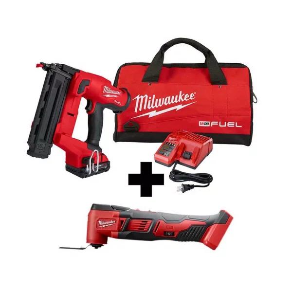 Milwaukee M18 FUEL Gen II 18-Gauge Brad Nailer Kit with M18 Oscillating Multi-Tool