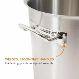Gas One 32 Qt. Stainless Steel Stock Pot Set with Lid and Steamer Rack thumbnail 4