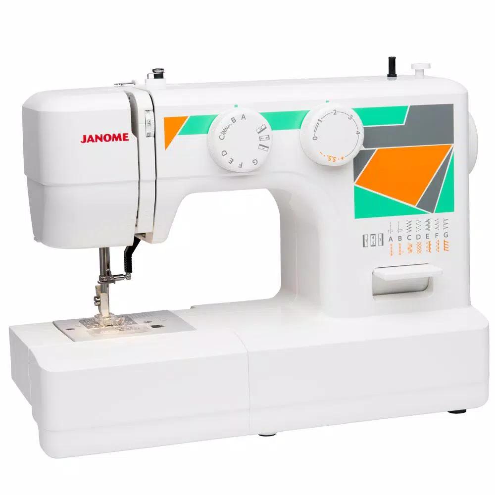 Janome MOD-15 Sewing Machine with 15 Built-in Stitches and Top Drop-In Bobbin System