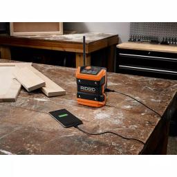RIDGID 18V Cordless Mini Bluetooth Jobsite Radio Kit with 2.0 Ah Battery and Charger thumbnail 9
