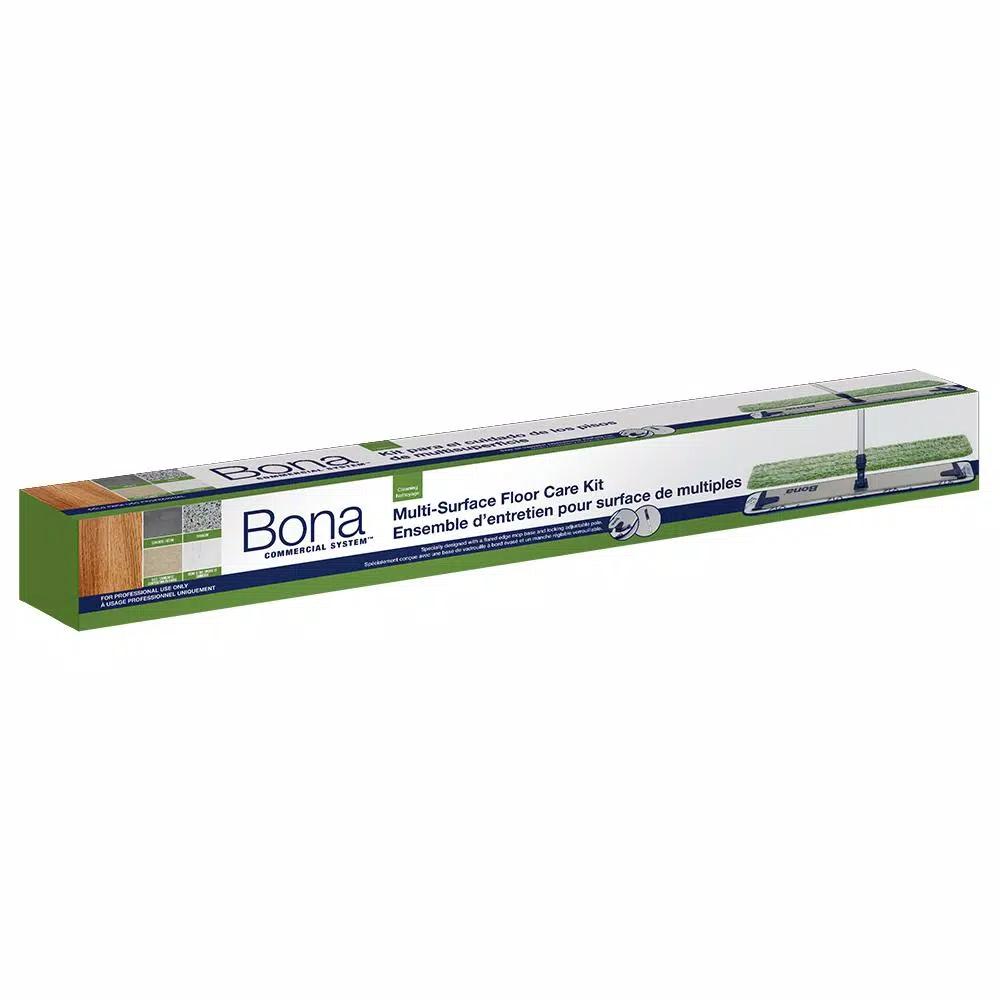 Bona Commercial System Multi-Surface Floor Care Kit with 24 in. Aluminum Flat Mop