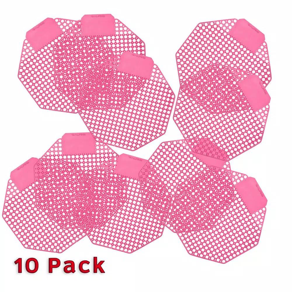 Alpine Industries Cherry Fragrance Anti-Splash Urinal Screens, 10-Pack