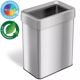 iTouchless 18 Gal. Stainless Steel Slim Open Top Commercial Trash Can with Dual Odor Filters thumbnail 1