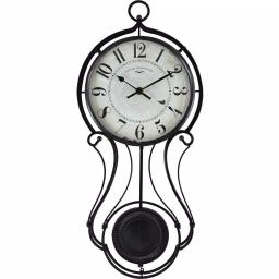 FirsTime & Co. Harwick Pendulum Wall Clock - Black Wrought Iron Farmhouse Decor thumbnail 1