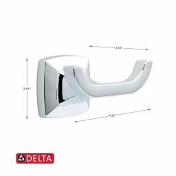 Delta Portwood 4-Piece Polished Chrome Bath Accessory Set with 24 in. Towel Bar thumbnail 5