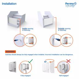 Perma Child Safety Extra Tall & Extra Wide Outdoor Retractable Gate, 41 in. H x 71 in. W, White thumbnail 5