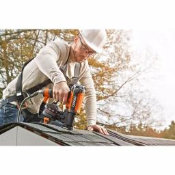 RIDGID 15-Degree 1-3/4 in. Coil Roofing Nailer with 50 ft. Lay Flat Air Hose Kit thumbnail 9
