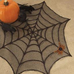 Heritage Lace Spider Web 20 in. Black Round Doily Set of 4 thumbnail 4