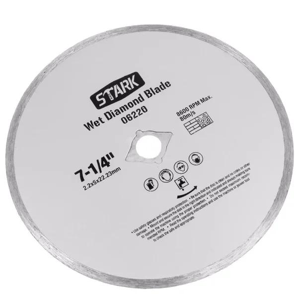 Stark 7-1/4 in. Continuous Rim Diamond Wet Saw Blade for Tile, Granite, and Marble