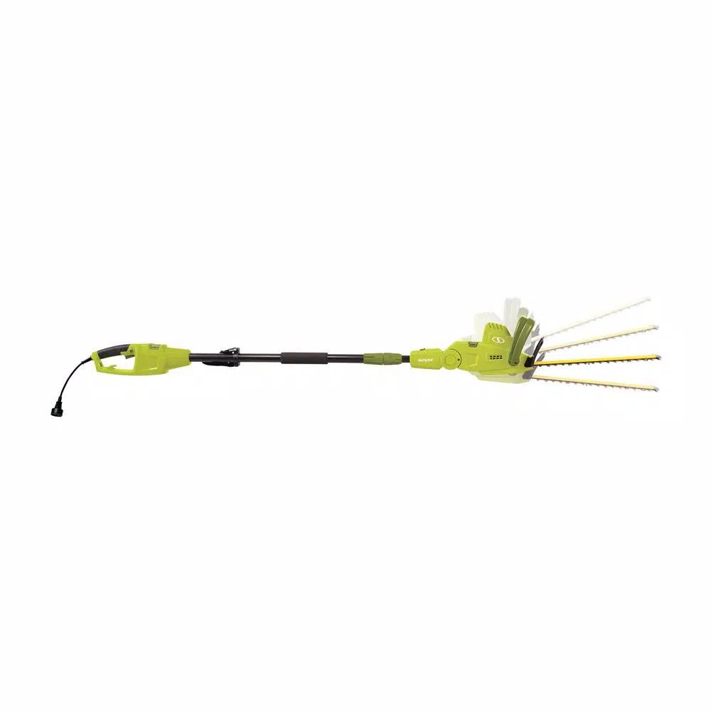 Sun Joe SJH904E 2-in-1 Convertible Electric Pole Hedge Trimmer, 19 in. Blades, 4.5 Amp