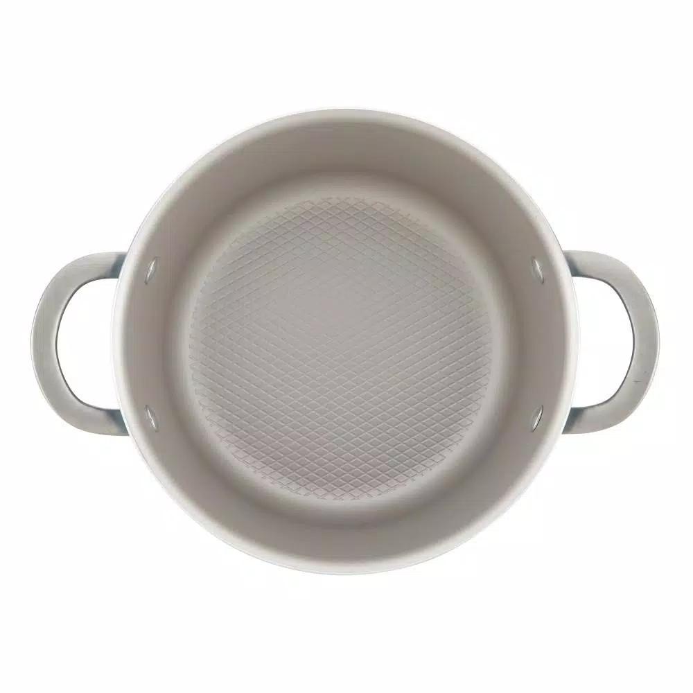 Ayesha Curry Home Collection 4.5 Qt. Twilight Teal Porcelain Enamel Nonstick Saucepot with Lid