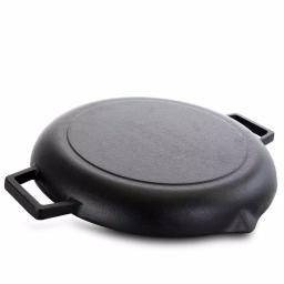 General Store Addlestone 12 in. Cast Iron Grill Pan, Pre-Seasoned Black thumbnail 2