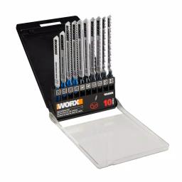 Worx T-Shank Jigsaw Blade Assortment Set, 10-Piece Multi-Purpose Kit for Worx Blade Runner and Rockwell thumbnail 3