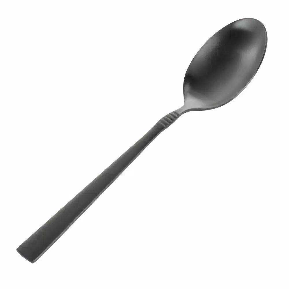 Megachef Cravat 20-Piece Matte Black Flatware Set, 18/10 Stainless Steel Silverware Service for 4