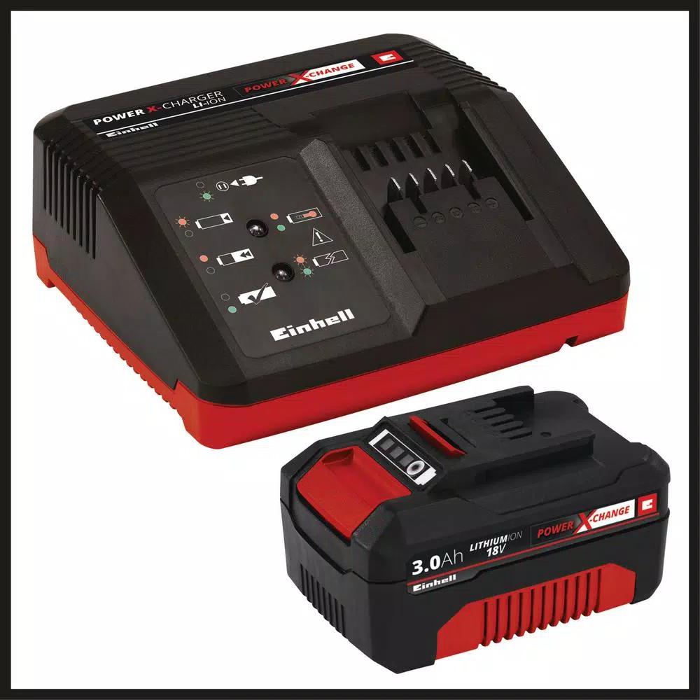 Einhell PXC 18V Cordless 10 in. Random Orbit Rotary Polisher Kit with 3.0 Ah Battery and Fast Charger