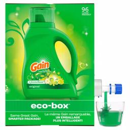Gain Eco Box Original Liquid Laundry Detergent, 105 oz (96 Loads) thumbnail 1