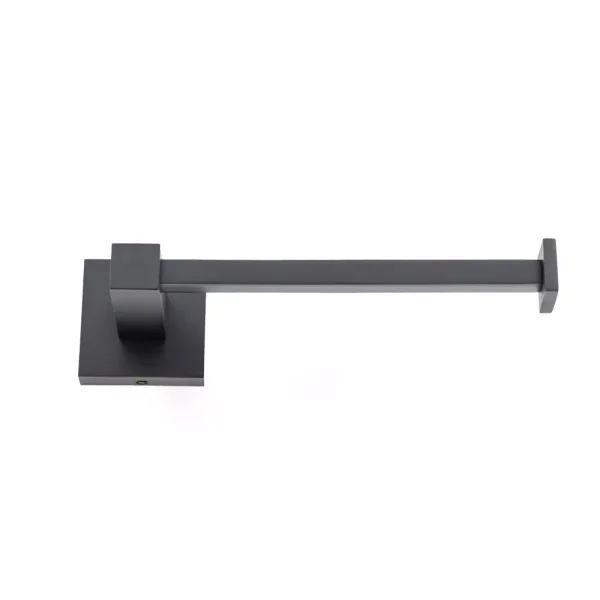Italia Trieste Matte Black Toilet Paper Holder - Modern Solid Brass Wall Mount