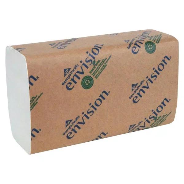 Georgia-Pacific Envision White Single-Fold Paper Towels, 4000 Sheets per Carton