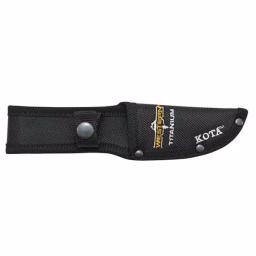 Western Kota 8.25 in. Titanium Bonded Drop Point Fixed Blade Knife with G10 Handle and Sheath thumbnail 3
