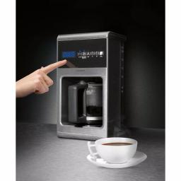 CASO Design Coffee One 10-Cup Filter Coffee Maker with Crema Magic Electric Milk Frother, Silver/Black thumbnail 5