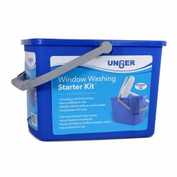 Unger 10 in. Window Washing Starter Kit with Collapsible Pole and Bucket thumbnail 2