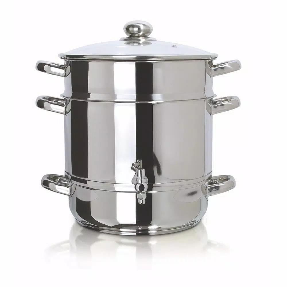 Euro Cuisine Stainless Steel Stove Top Steam Juicer and Steamer Set