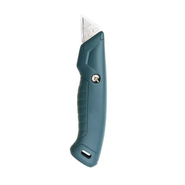 Anvil Fixed Blade Utility Knife with Die-Cast Aluminum Handle and 2 Spare Carbon Steel Blades