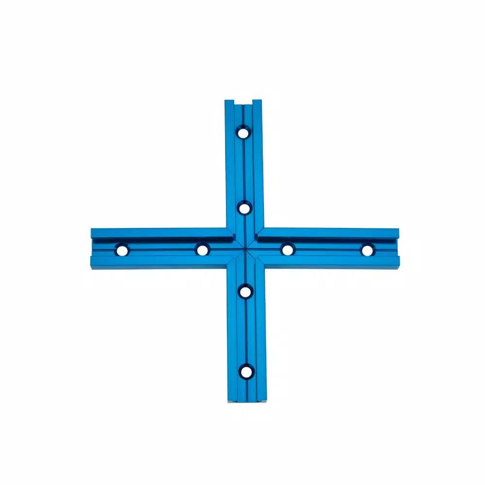 POWERTEC 36 in. Double-Cut Universal T-Track with Intersection Kit and Wood Screws
