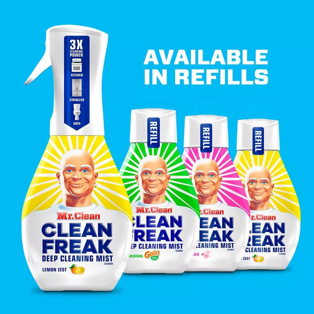 Mr. Clean Clean Freak Multi-Surface Deep Cleaning Mist Spray, Lemon Zest, 16 oz