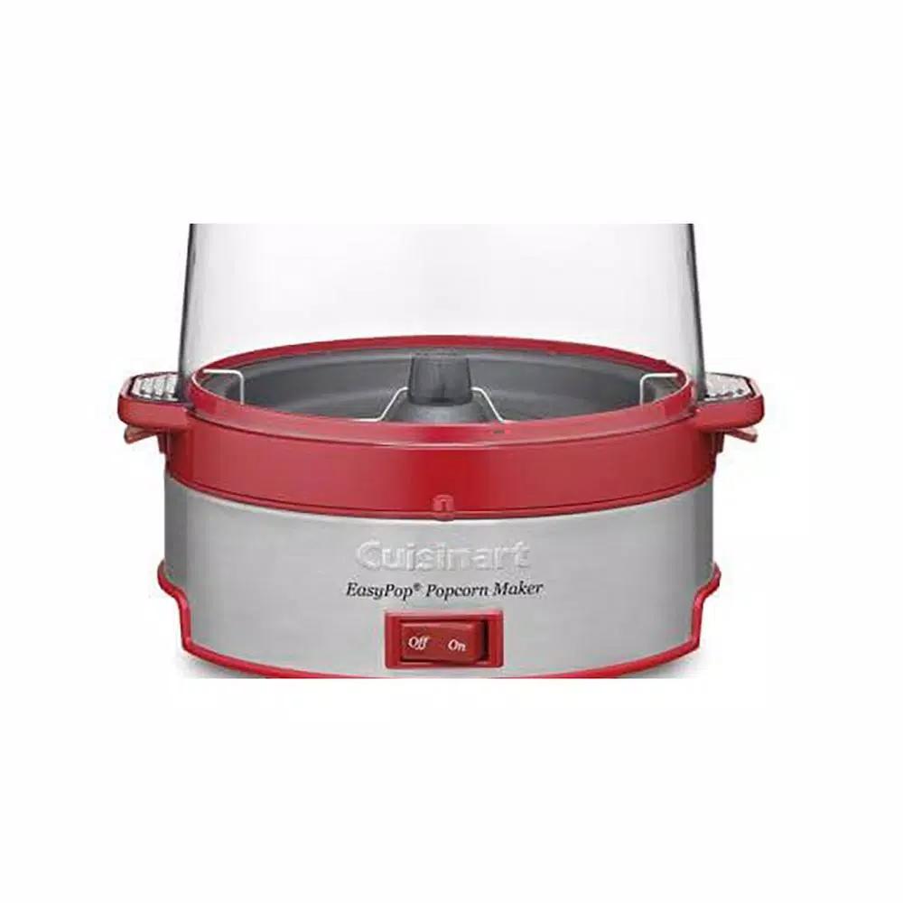 Cuisinart EasyPop Popcorn Maker, 550-Watt Countertop Popcorn Popper, Red and Stainless Steel