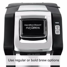 Hamilton Beach FlexBrew Black Single Serve Plus Coffee Maker - Brews Pods or Ground Coffee thumbnail 2