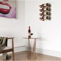DI PRIMA USA Eagle Edition 8-Bottle Wall Mounted Double Row Wine Rack thumbnail 2