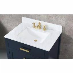 Water Creation 8 in. Widespread 2-Handle Lavatory Faucet, Satin Brass, Low Arc Spout thumbnail 3