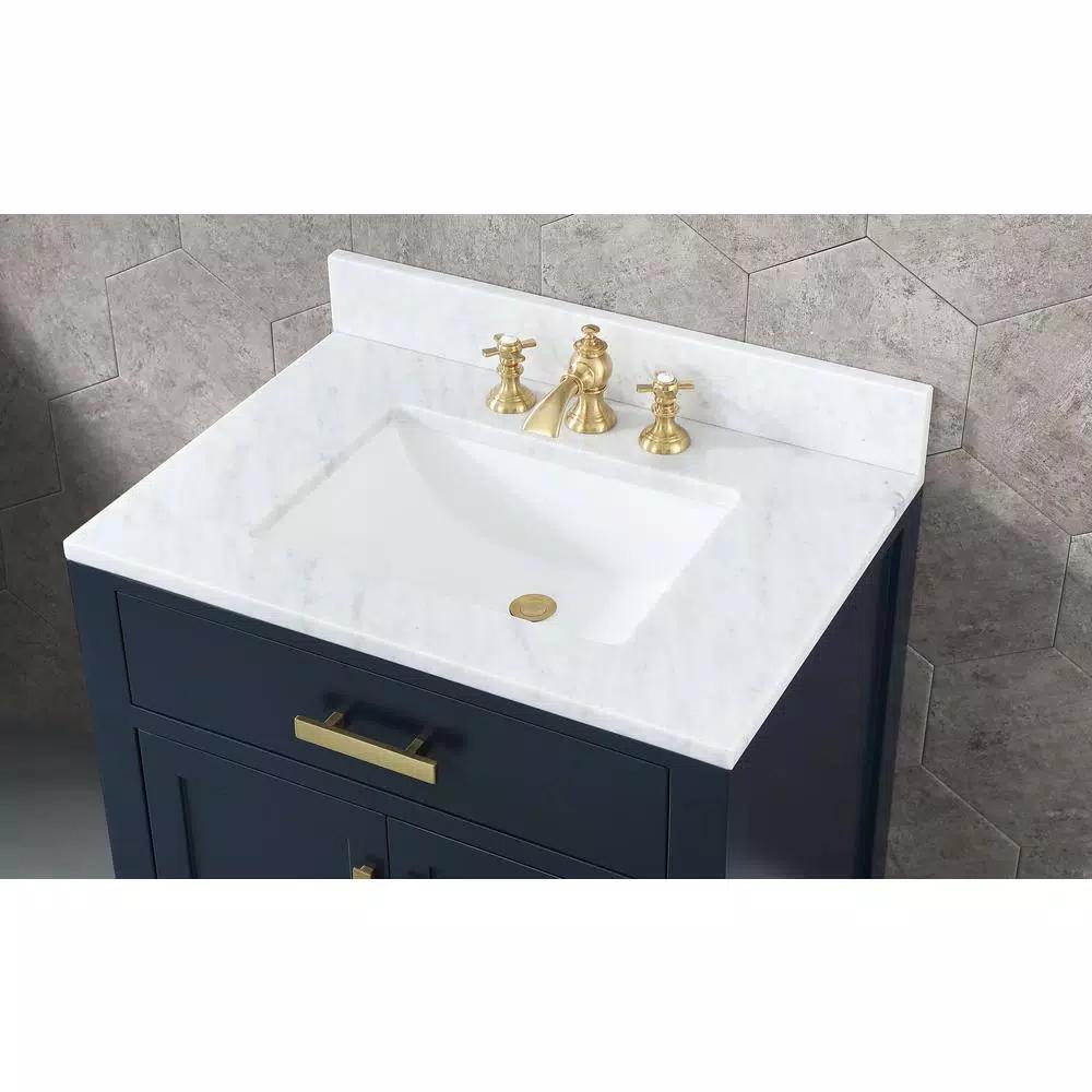 Water Creation 8 in. Widespread 2-Handle Lavatory Faucet, Satin Brass, Low Arc Spout