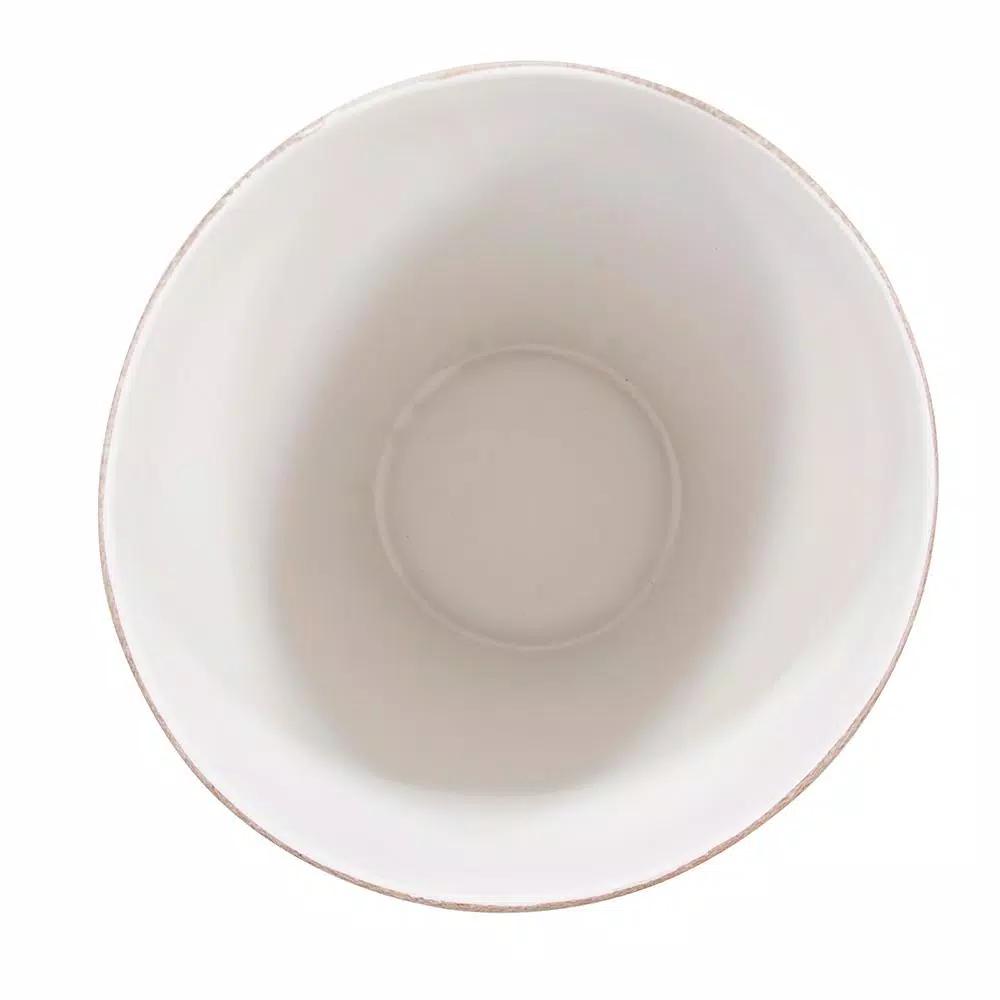 Unbranded Desert Sands Tapered Ceramic Table Vase, Beige Neutral Striae Pattern, 14 in.