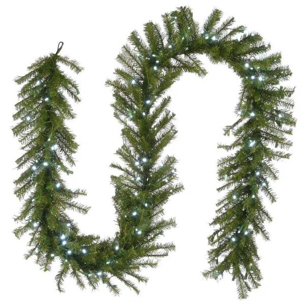 National Tree Company 9 ft. Norwood Fir Artificial Garland with 150 Cool White LED Lights