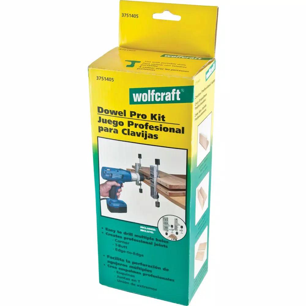 Wolfcraft Dowel Pro Kit - Aluminum Doweling Jig Set with 60 Beechwood Dowels