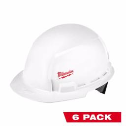 Milwaukee BOLT White Type 1 Class E Front Brim Hard Hat with Small Logo (6-Pack) thumbnail 1