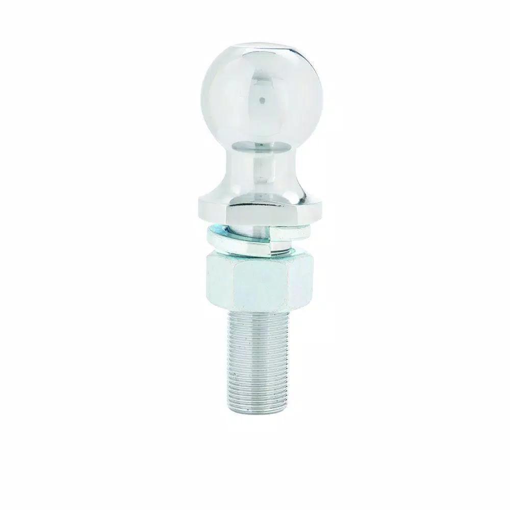 TowSmart 2,000 lb. Capacity Chrome Hitch Ball, 1-7/8 in. Diameter, 1 in. Shank Diameter