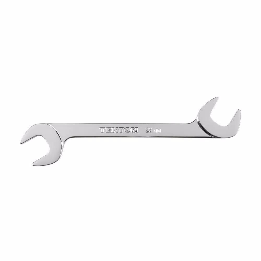 TEKTON 23 mm Angle Head Double Open End Wrench, 60° Offset