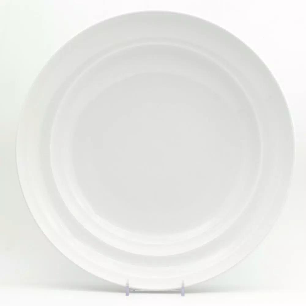 Euro Ceramica White Essential 13 in. Porcelain Serving Bowl