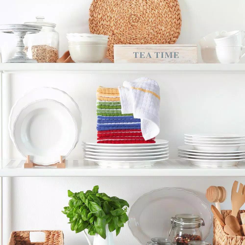 Unbranded Weymouth Home 16-Piece 100% Cotton Waffle Weave Kitchen Dish Cloth Set