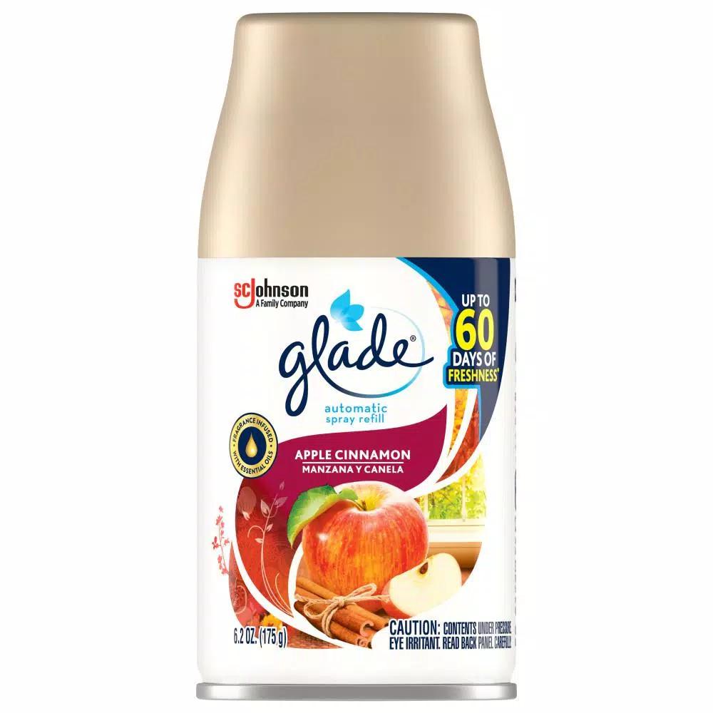 Glade Apple Cinnamon Automatic Air Freshener Spray Refill, 6.2 oz.