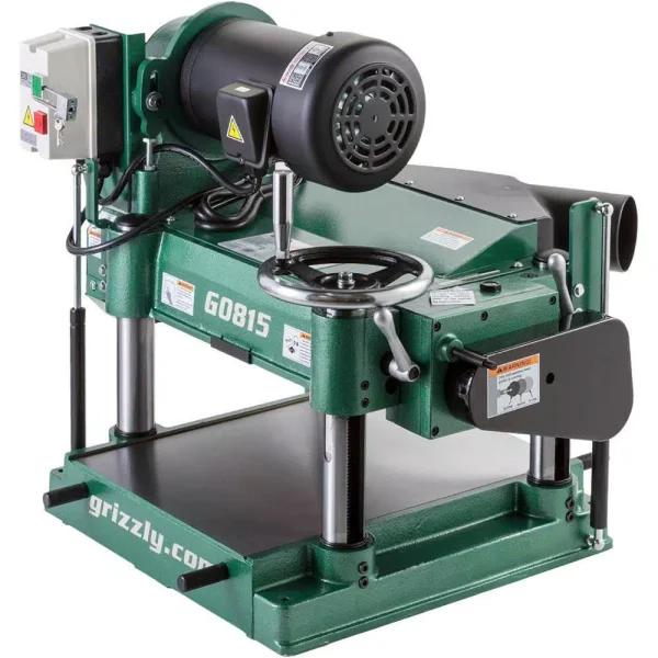 Grizzly Industrial Grizzly G0815 15 in. Heavy-Duty Corded Planer, 3 HP, 14 Amp