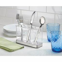 interDesign Forma 2 Flatware Organizer with Brushed Stainless Steel Base thumbnail 4