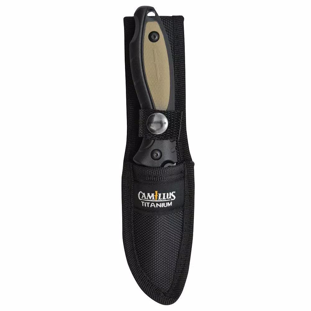 Camillus TigerSharp 8 in. Fixed Blade Knife with Titanium Bonded Replaceable Blades